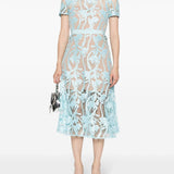 Self-Portrait Flared midi dress