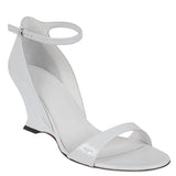 Ferragamo leather adjustable wedge sandals