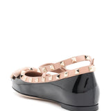 Valentino Garavani Rockstud bow-detailing ballerina shoes