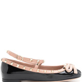 Valentino Garavani Rockstud bow-detailing ballerina shoes
