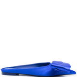 Ferragamo asymmetric-bow Satin Mules
