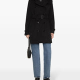 Burberry Black Ulster Coat Epaulettes VintageCheckLining