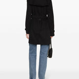 Burberry Black Ulster Coat Epaulettes VintageCheckLining