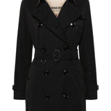 Burberry Black Ulster Coat Epaulettes VintageCheckLining