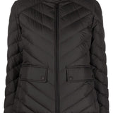 Woolrich Black Padded Chevron Quilted Alpine Parka