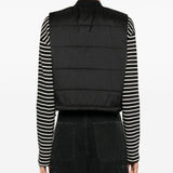 Palm Angels Black Quilted Logo Vest