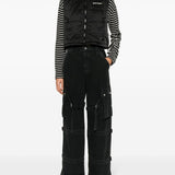 Palm Angels Black Quilted Logo Vest