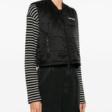 Palm Angels Black Quilted Logo Vest
