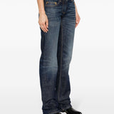 Palm Angels Blue Embroidered Logo Jeans