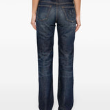 Palm Angels Blue Embroidered Logo Jeans