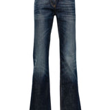 Palm Angels Blue Embroidered Logo Jeans