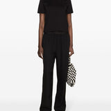 Palm Angels Black Embroidered Chest Tee