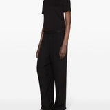 Palm Angels Black Embroidered Chest Tee