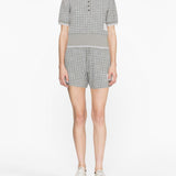 Thom Browne Grey Checkered Track Shorts