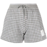 Thom Browne Grey Checkered Track Shorts