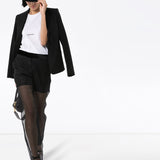 Saint Laurent White Signature Logo Tee