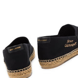 Saint Laurent Black Logo Embroidered Espadrilles