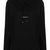 Saint Laurent Black Logo Print Hoodie