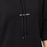 Saint Laurent Black Logo Print Hoodie
