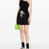 Palm Angels Jet Black Embroidered Shorts