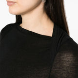 Saint Laurent Charcoal Cowl Neck Dress