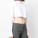 Coperni Cropped cotton shirt