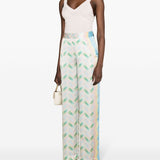 Casablanca White Ping Pong Print Trousers