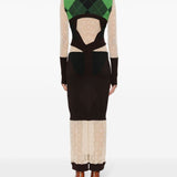 Marine Serre Multicoloured Lozenge Knit Dress