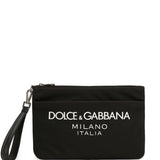 Dolce & Gabbana Nylon pouch with rubberized logo
