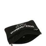 Dolce & Gabbana Nylon pouch with rubberized logo