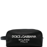 Dolce & Gabbana Nylon toiletry bag with rubberized logo