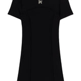 Palm Angels Black Mini Dress Open Back