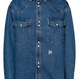 Palm Angels Shirts Blue