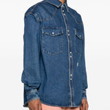 Palm Angels Shirts Blue