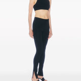 Filippa K Black Stretch Trousers with Split Cuffs