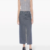 Filippa K Grey Appliqué Logo Skirt