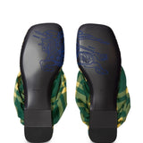 Burberry check pool flat slides