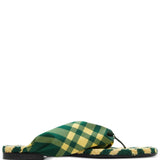 Burberry check pool flat slides