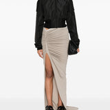 Rick Owens Black Cropped Bomber Jacket