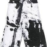 Alexander McQueen paint-splatter cotton shorts