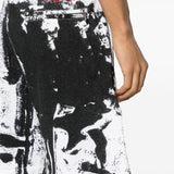 Alexander McQueen paint-splatter cotton shorts