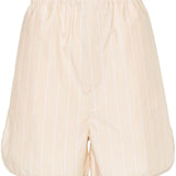 Filippa K Beige Striped Drawstring Shorts