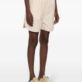 Filippa K Beige Striped Drawstring Shorts