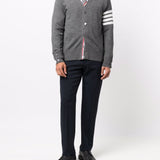 Thom Browne Grey Four Bar Cardigan