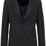 Alexander McQueen pinstriped single-breasted blazer