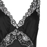Saint Laurent lace-panel midi dress