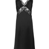 Saint Laurent lace-panel midi dress