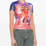 Diesel Multicolor Allover Graphic Print Tee