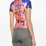 Diesel Multicolor Allover Graphic Print Tee