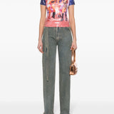 Diesel Multicolor Allover Graphic Print Tee